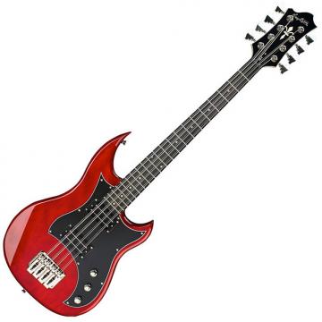Custom Hagstrom HB8 8-String Short Scale Bass in Cherry Red, Free Shipping