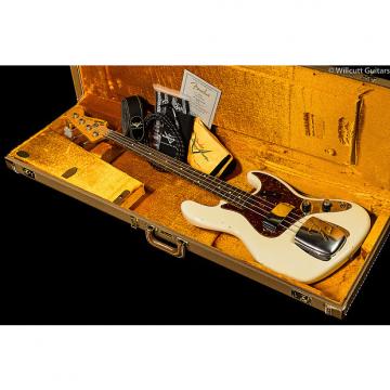 Custom Fender Custom Shop 1960 Journeyman Jazz Bass Aged Olympic White (873)