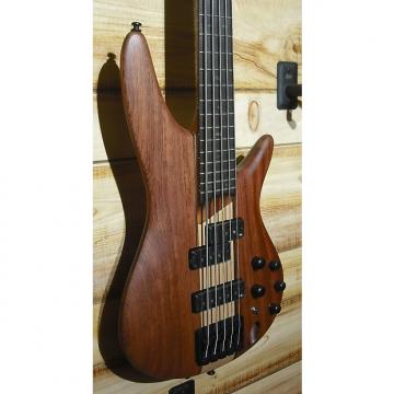 Custom New Ibanez SR755 5 String Electric Bass Bubinga and Maple Natural Flat