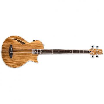 Custom ESP LTD TL-4Z 4-ST NAT Thinline Exotic Zebrawood Bass Guitar Natural TL 4 *NEW*