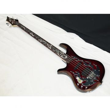 Custom Traben Phoenix 4-string Left-Handed Bass guitar NEW Blood Red - Quilt Maple