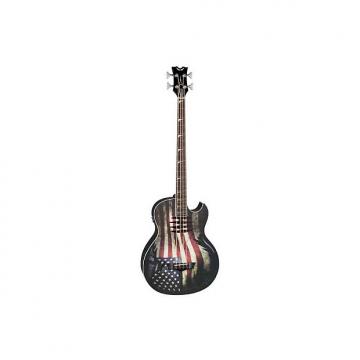Custom Dean Mako Glory Bass Dave Mustaine USA Flag Signature Acoustic-Electric Bass w/ B-Band