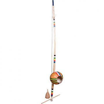 Custom Mid East BRSSTL Berimbau with Painted Stripes and Large Gourd