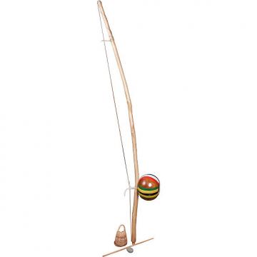 Custom Mid East BRSNPM Berimbau with Natural Finish and Medium Painted Gourd (2 Boxes)