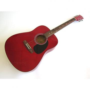 Custom Main Street Full Size Acoustic Guitar - Transparent Red