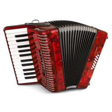Custom Hohner Hohnica 1305 72-Bass Piano Accordion (Red)