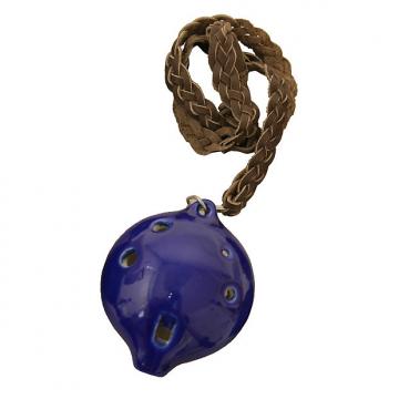 Custom DOBANI Alto Ocarina w/ Braided Necklace A4 - Blue