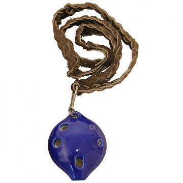 Custom DOBANI Soprano Ocarina w/ Braided Necklace D5 - Blue