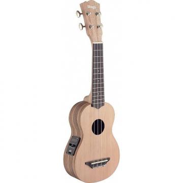 Custom Stagg Concert Acoustic/Electric Ukulele UCX-ZEB-SE with solid Cedar Top