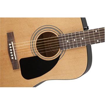 Fender Acoustic Guitar Bundle with Gig Bag, Tuner, Strings, Strap, Picks, Austin Bazaar Instructional DVD, and Polishing Cloth