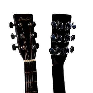 IMusic 39&quot; Inch Gloss Natural Acoustic Guitar Starter Kit Beginner Package