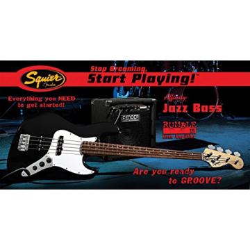 Squier&reg; by Fender&reg; Stop Dreaming-Start Playing&trade; Set: Affinity J Bass&reg; w/ Rumble 15 Amp, Black