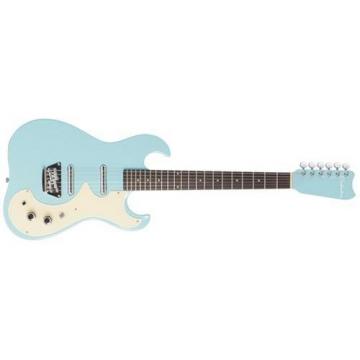 Silvertone Classic 1449-BDLB Solid-Body Electric Guitar, Daphne Light Blue