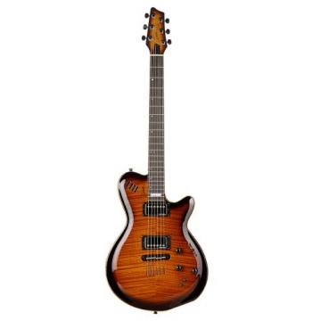 Godin LGX-SA Solid Body 3-Voice Electric Guitar (Cognac Burst AAA)