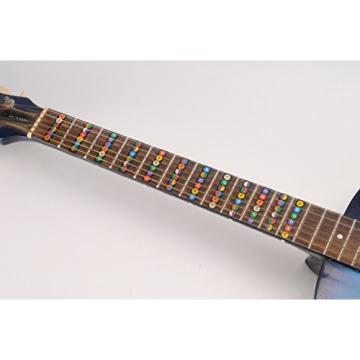 FineFun 100% vinyl Waterproof and Oil Proof Guitar Fretboard Note Decals Fingerboard Frets Map Sticker for Beginner Learner Practice Fit 6 Strings Acoustic Electric Guitar