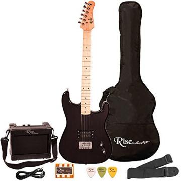 Rise by Sawtooth ST-RISE-ST-BLK-KIT-1 Electric Guitar Pack, Black
