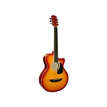 Main Street Guitars MAS38SB 38-Inch Acoustic Cutaway Guitar in Sunburst Finish