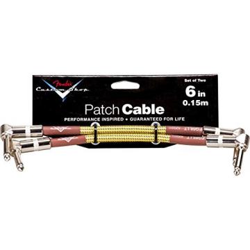 Fender 6&quot; Custom Shop Guitar Patch Cable (2-pack) - Tweed, Dual Angled