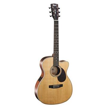 Cort L100-OC NS Luce Series Acoustic-Electric Guitar OM Body Solid Spruce Top, Natural Satin