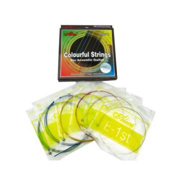 Musiclily Alice Stainless Steel &amp; Coated Rainbow Colorful Color Strings Set for Acoustic Guitar String