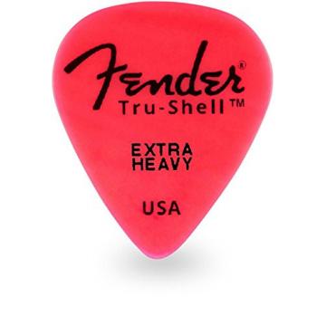 Fender 351 Shape Picks, Tru-Shell, Extra Heavy for electric guitar, acoustic guitar, mandolin, and bass