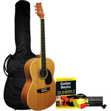 Acoustic Guitar for Dummies Bundle: Kona Acoustic Guitar, Accessories, Instructional Book &amp; CD