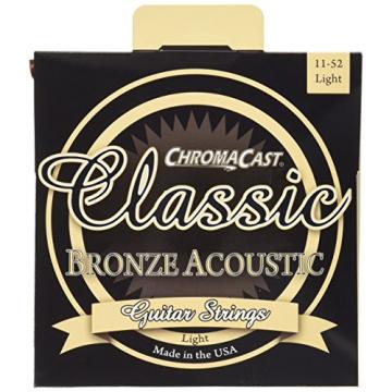ChromaCast CC-GS-CB-L-2PACK Classic Bronze Light Acoustic Guitar Strings, .011-.052, 2-Pack