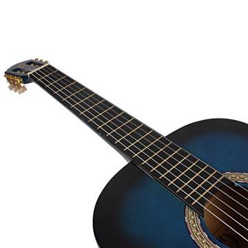 MBAT 39 Inch Classical Acoustic Guitar for Beginner with Waterproof Bag Accessories Pack (Blue)