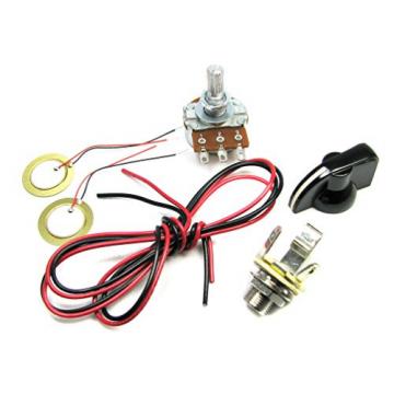 Do-it-Yourself Piezo Pickup Kit for Cigar Box Guitars - includes piezoelectric contact pickups, volume potentiometer and jack