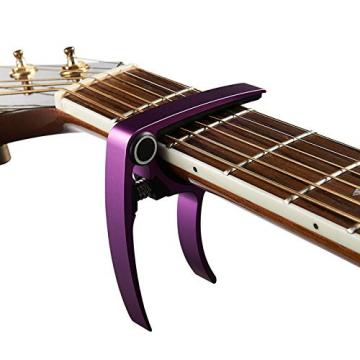 Capo for Acoustic Quick Release for 6 Steel String Guitar and Ukulele(Purple)