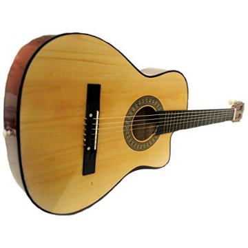 Full Size Acoustic Country/Bluegrass Cutaway Guitar with Gig Bag (Natural)