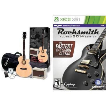 Epiphone PR-4E Acoustic-Electric Guitar Player Pack with Rocksmith for Xbox 360 (Cable Included)