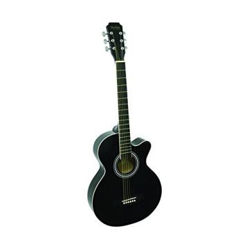Main Street Guitars MAS38BK 38-Inch Acoustic Cutaway Guitar in Black Finish