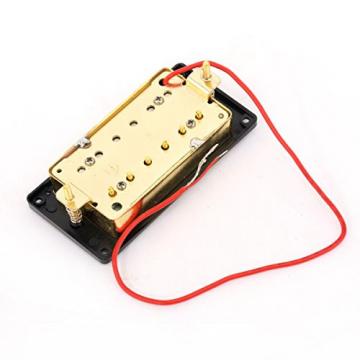 Musiclily Humbucker Humbucking Bridge and Neck Pickup Double Coil Pickup Set for Gibson LP Les Paul Guitar Replacement, Gold with Black Frame
