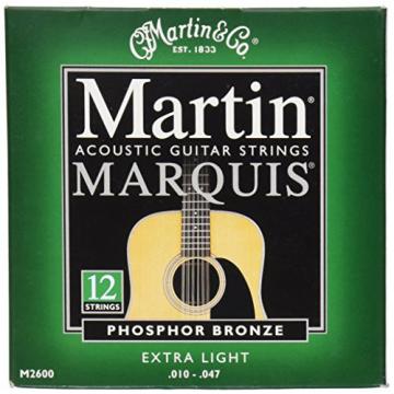 Martin martin d45 M2600 martin Marquis guitar strings martin Phosphor martin guitars Bronze martin strings acoustic 12 String Acoustic Guitar Strings, Extra Light