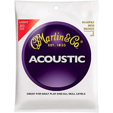 Martin martin strings acoustic M140 martin guitar strings acoustic medium 80/20 martin guitar Bronze dreadnought acoustic guitar Light martin acoustic strings 3-Pack Acoustic Guitar Strings