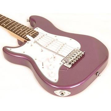 SX RST 1/2 MPP Left Handed 1/2 Size Short Scale Purple Guitar Package with Amp, Carry Bag and Instructional Video