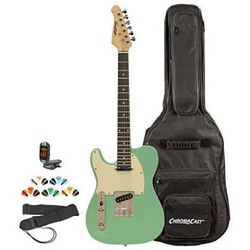 Sawtooth martin strings acoustic ST-ET-LH-SGRW-KIT-2 martin acoustic guitar strings Left martin guitar strings Handed martin Electric martin guitar strings acoustic medium Guitar, Surf Green with Aged White Pickguard