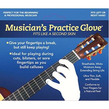 Guitar Glove, Bass Glove, Musician Practice Glove -M- 2 Pack - fits either hand - COLOR: BLACK