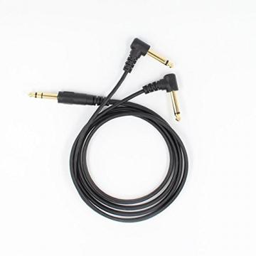 Lollipop 1.5M/5ft Electric Guitar Bass Patch Cable Amp,1/4&rdquo; 6.35mm Jack Male to 2 x 6.35mm Jack Male Stereo Audio Adapter Splitter Cable, Golden Plated