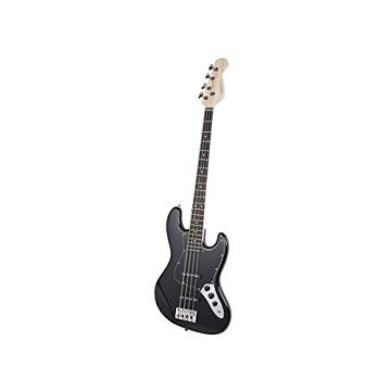 Monoprice 610700 Bourbon Street Jam Electric Bass Guitar - Black