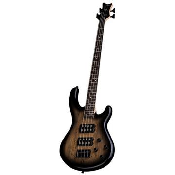 Dean E2 SM CHB Edge 2 Spalt Maple Bass Guitar, Charcoal Burst