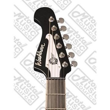 Washburn Ps10b Paul Stanley Kiss Black Starfire Electric Guitar w Case