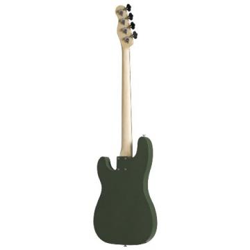 Normandy Guitars ALCB-AG-RSWD 4-String Bass Guitar with Rosewood Fretboard, Army Green