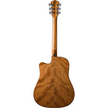 Washburn Solid Wood Series WD160SWCE Dreadnought Acoustic Electric Guitar, Natural
