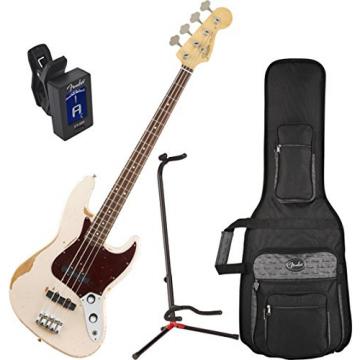 Fender Flea Signature Bass Guitar Roadworn Shell Pink w/ Stand and Tuner