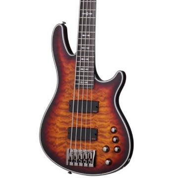Schecter Hellraiser Extreme-5 5-String Bass Guitar, 3-Tone Sunburst Satin