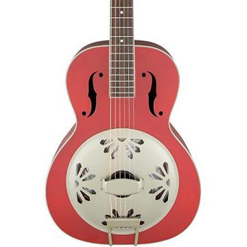 Gretsch Guitars G9241 Alligator Biscuit Round-Neck Acoustic-Electric Resonator Guitar Chieftain Red