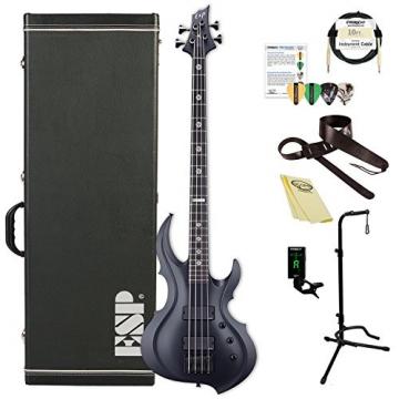 ESP ETARAYAFRXBLKS Tom Araya Signature Series FRX Electric Bass, Black Satin