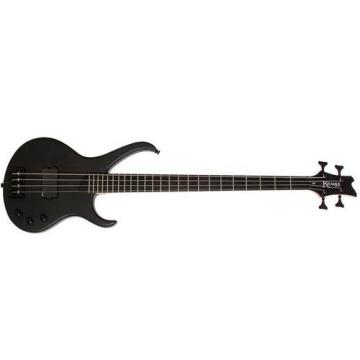 Kramer D-1 Solid Body Electric 4 String Bass, Satin Black Finish